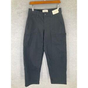 Hollister Baggy Pants Womens Sz 4 Low Rise Taper‎ Regular Black